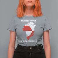 Kalaallit Nunaat Tuniniagaanngilaq Greenlandic T Shirt For Women Greenland Is Not For Sale Patriotic Grunge Flag