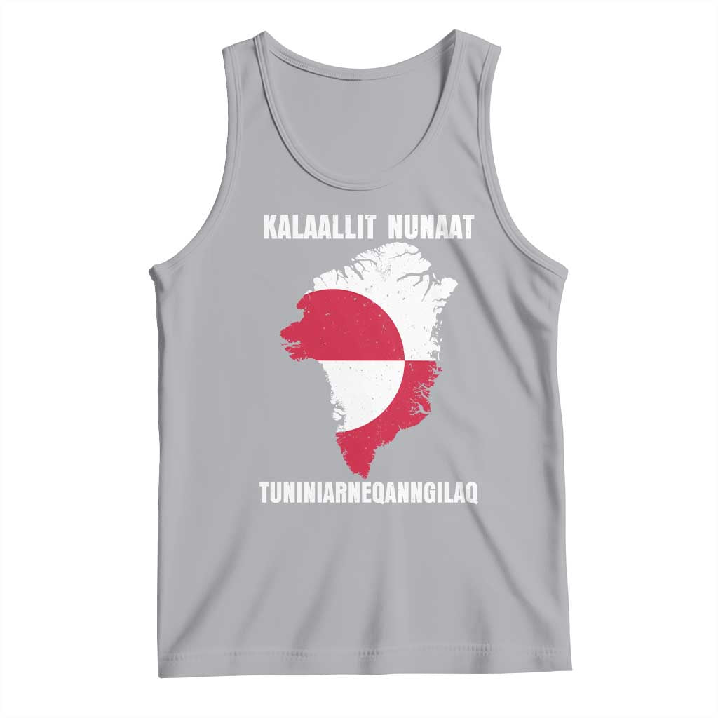 Kalaallit Nunaat Tuniniagaanngilaq Greenlandic Tank Top Greenland Is Not For Sale Patriotic Grunge Flag