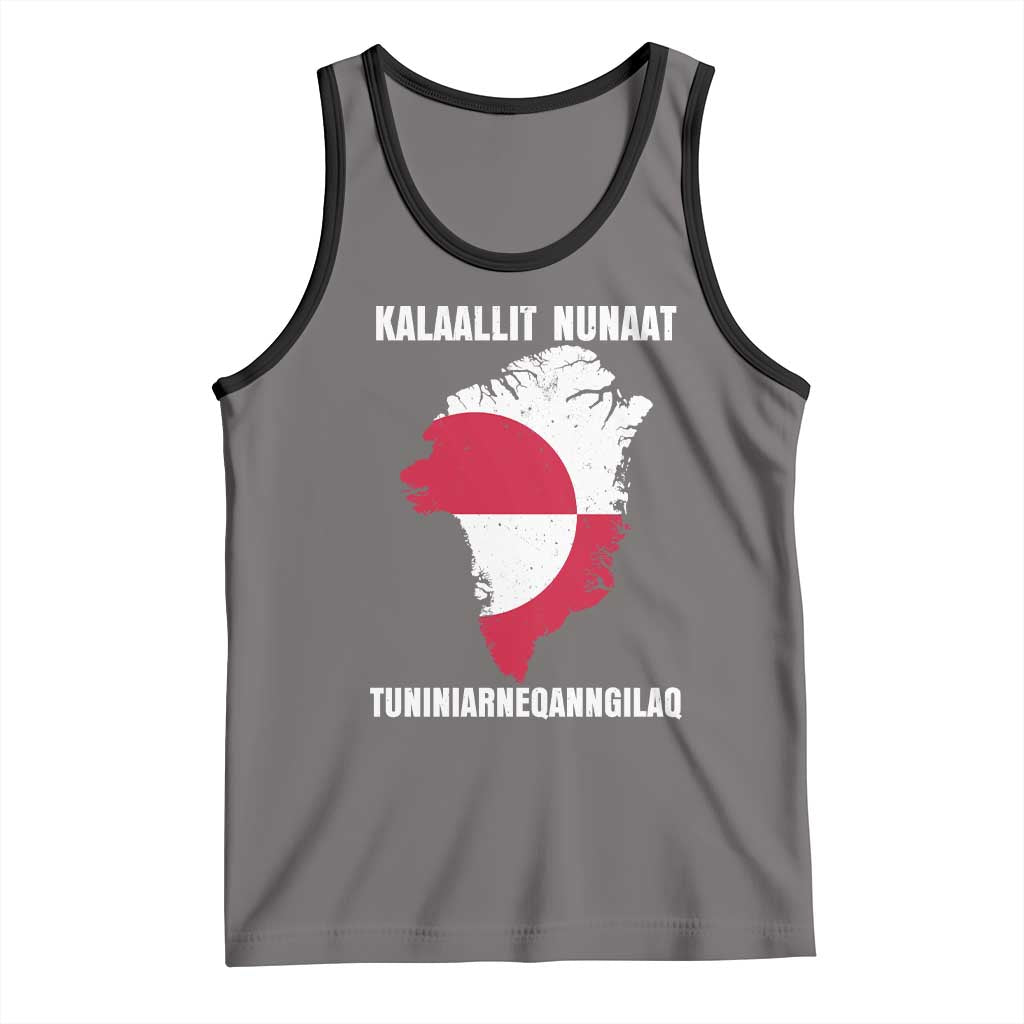 Kalaallit Nunaat Tuniniagaanngilaq Greenlandic Tank Top Greenland Is Not For Sale Patriotic Grunge Flag