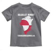 Kalaallit Nunaat Tuniniagaanngilaq Greenlandic Toddler T Shirt Greenland Is Not For Sale Patriotic Grunge Flag