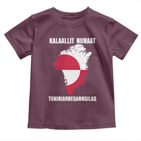 Kalaallit Nunaat Tuniniagaanngilaq Greenlandic Toddler T Shirt Greenland Is Not For Sale Patriotic Grunge Flag