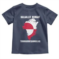 Kalaallit Nunaat Tuniniagaanngilaq Greenlandic Toddler T Shirt Greenland Is Not For Sale Patriotic Grunge Flag