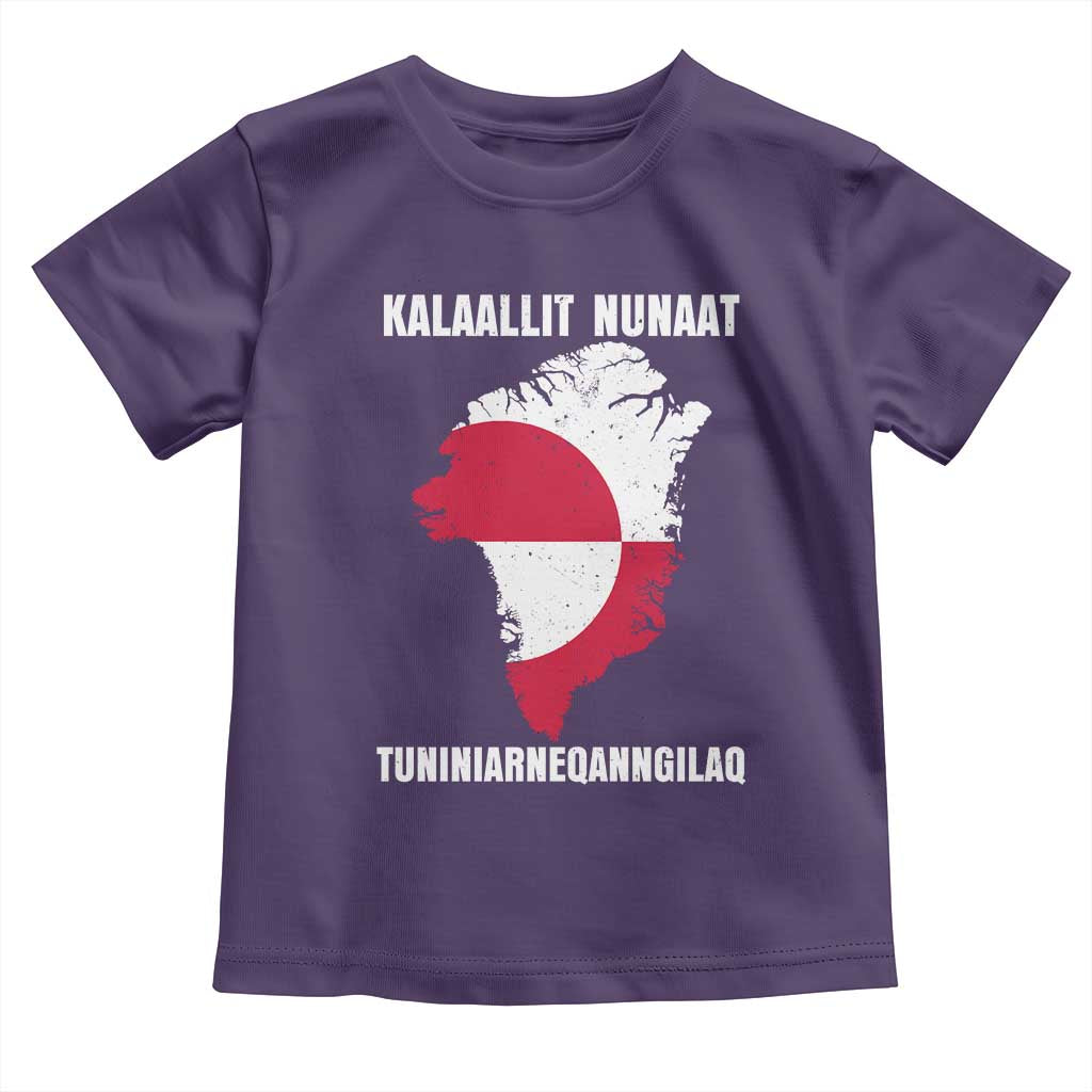 Kalaallit Nunaat Tuniniagaanngilaq Greenlandic Toddler T Shirt Greenland Is Not For Sale Patriotic Grunge Flag