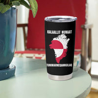 Kalaallit Nunaat Tuniniagaanngilaq Greenlandic Tumbler Cup Greenland Is Not For Sale Patriotic Grunge Flag