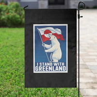 I Stand With Greenland Polar Bear Resist Garden Flag Vintage Patriotic Propaganda Sovereignty Protest