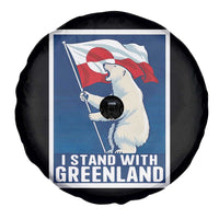 I Stand With Greenland Polar Bear Resist Spare Tire Cover Vintage Patriotic Propaganda Sovereignty Protest