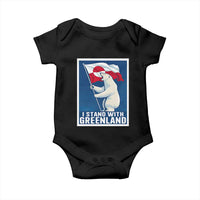 I Stand With Greenland Polar Bear Resist Baby Onesie Vintage Patriotic Propaganda Sovereignty Protest