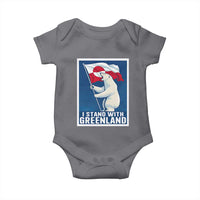 I Stand With Greenland Polar Bear Resist Baby Onesie Vintage Patriotic Propaganda Sovereignty Protest