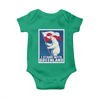 I Stand With Greenland Polar Bear Resist Baby Onesie Vintage Patriotic Propaganda Sovereignty Protest