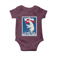 I Stand With Greenland Polar Bear Resist Baby Onesie Vintage Patriotic Propaganda Sovereignty Protest