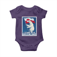 I Stand With Greenland Polar Bear Resist Baby Onesie Vintage Patriotic Propaganda Sovereignty Protest