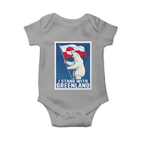 I Stand With Greenland Polar Bear Resist Baby Onesie Vintage Patriotic Propaganda Sovereignty Protest