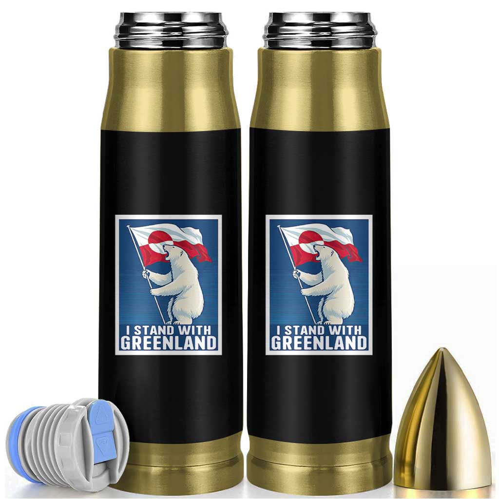 I Stand With Greenland Polar Bear Resist Bullet Tumbler Vintage Patriotic Propaganda Sovereignty Protest