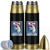 I Stand With Greenland Polar Bear Resist Bullet Tumbler Vintage Patriotic Propaganda Sovereignty Protest