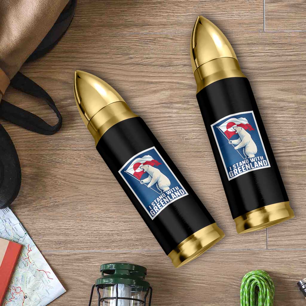 I Stand With Greenland Polar Bear Resist Bullet Tumbler Vintage Patriotic Propaganda Sovereignty Protest