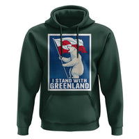 I Stand With Greenland Polar Bear Resist Hoodie Vintage Patriotic Propaganda Sovereignty Protest
