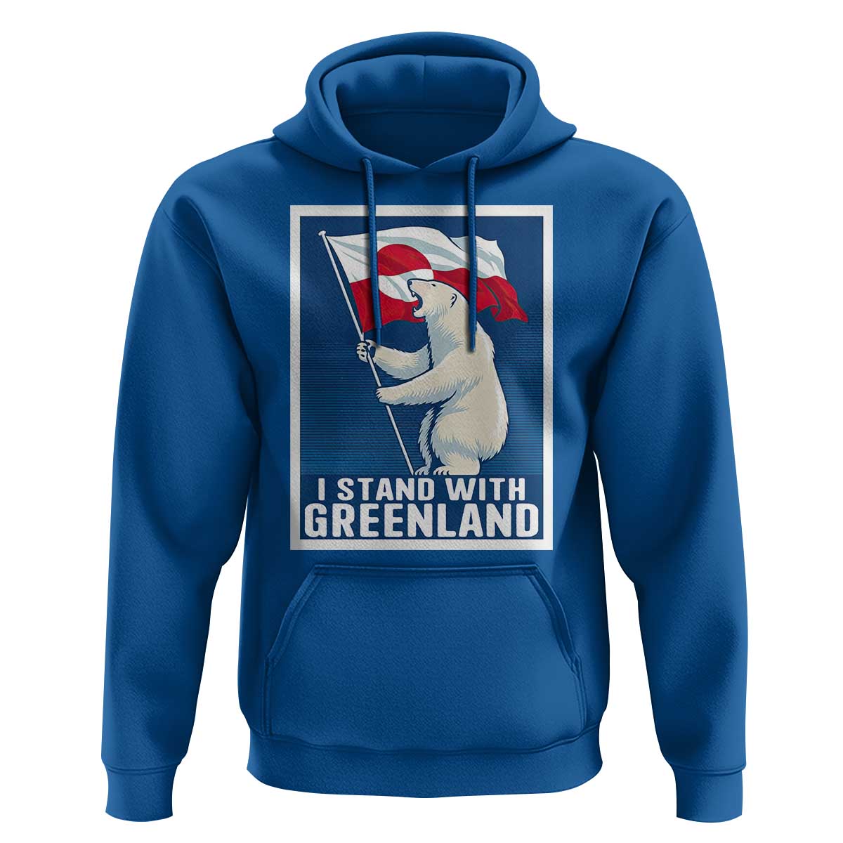 I Stand With Greenland Polar Bear Resist Hoodie Vintage Patriotic Propaganda Sovereignty Protest