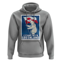 I Stand With Greenland Polar Bear Resist Hoodie Vintage Patriotic Propaganda Sovereignty Protest