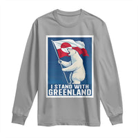 I Stand With Greenland Polar Bear Resist Long Sleeve Shirt Vintage Patriotic Propaganda Sovereignty Protest