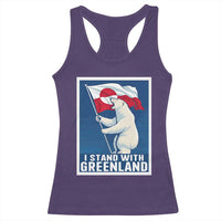 I Stand With Greenland Polar Bear Resist Racerback Tank Top Vintage Patriotic Propaganda Sovereignty Protest