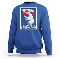 I Stand With Greenland Polar Bear Resist Sweatshirt Vintage Patriotic Propaganda Sovereignty Protest