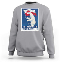 I Stand With Greenland Polar Bear Resist Sweatshirt Vintage Patriotic Propaganda Sovereignty Protest