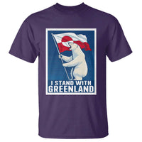 I Stand With Greenland Polar Bear Resist T Shirt Vintage Patriotic Propaganda Sovereignty Protest