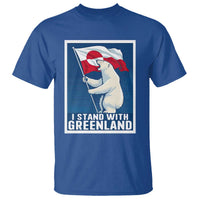 I Stand With Greenland Polar Bear Resist T Shirt Vintage Patriotic Propaganda Sovereignty Protest