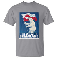 I Stand With Greenland Polar Bear Resist T Shirt Vintage Patriotic Propaganda Sovereignty Protest