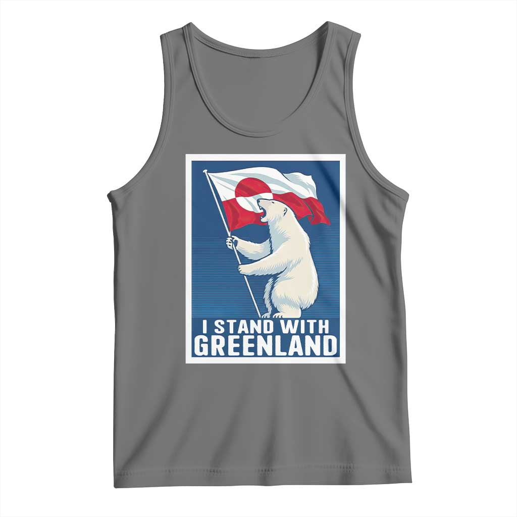 I Stand With Greenland Polar Bear Resist Tank Top Vintage Patriotic Propaganda Sovereignty Protest