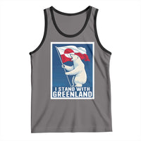 I Stand With Greenland Polar Bear Resist Tank Top Vintage Patriotic Propaganda Sovereignty Protest