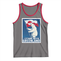 I Stand With Greenland Polar Bear Resist Tank Top Vintage Patriotic Propaganda Sovereignty Protest
