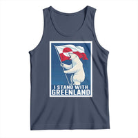 I Stand With Greenland Polar Bear Resist Tank Top Vintage Patriotic Propaganda Sovereignty Protest
