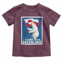 I Stand With Greenland Polar Bear Resist Toddler T Shirt Vintage Patriotic Propaganda Sovereignty Protest
