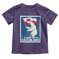 I Stand With Greenland Polar Bear Resist Toddler T Shirt Vintage Patriotic Propaganda Sovereignty Protest