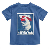 I Stand With Greenland Polar Bear Resist Toddler T Shirt Vintage Patriotic Propaganda Sovereignty Protest