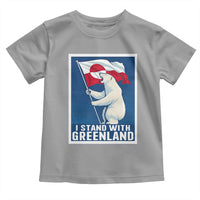 I Stand With Greenland Polar Bear Resist Toddler T Shirt Vintage Patriotic Propaganda Sovereignty Protest