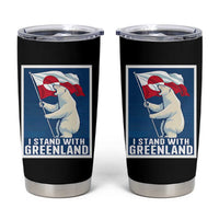 I Stand With Greenland Polar Bear Resist Tumbler Cup Vintage Patriotic Propaganda Sovereignty Protest