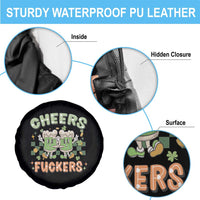 Funny St Patricks Day Drinking Spare Tire Cover Retro Cheers Fuckers Beer Lovers