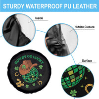 Funny St Patricks Cowboy Spare Tire Cover Howdy Go Lucky Retro Disco Western Life