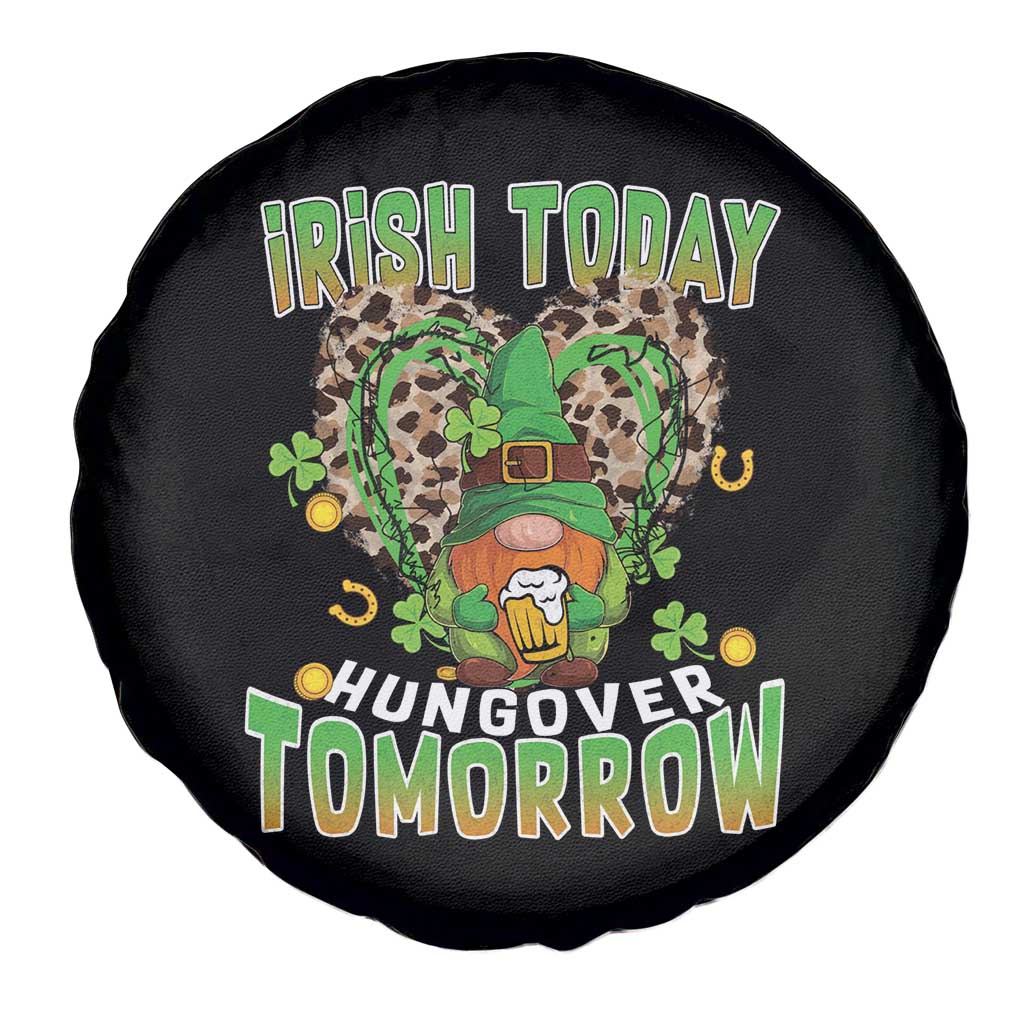 Funny St Patricks Day Drinking Spare Tire Cover Irish Today Hungover Tomorrow Beer Lover Gnome