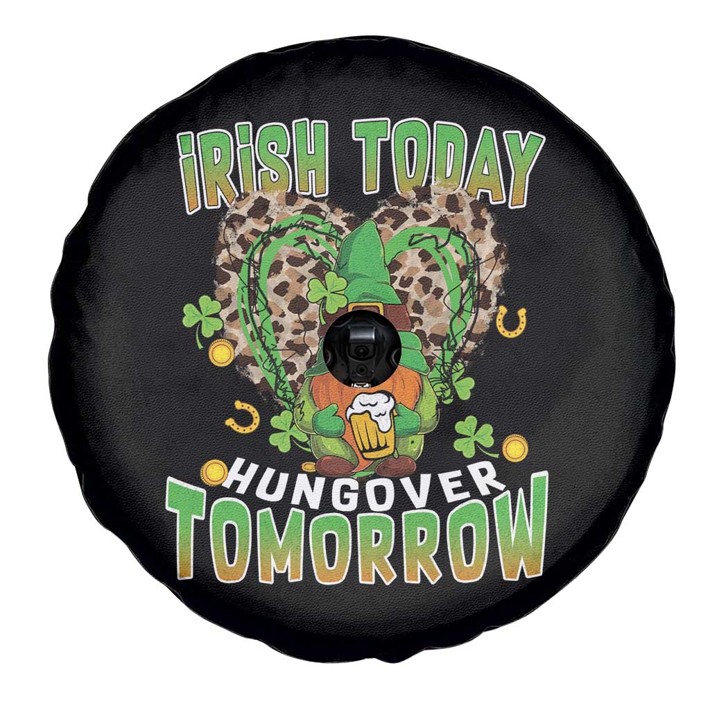 Funny St Patricks Day Drinking Spare Tire Cover Irish Today Hungover Tomorrow Beer Lover Gnome