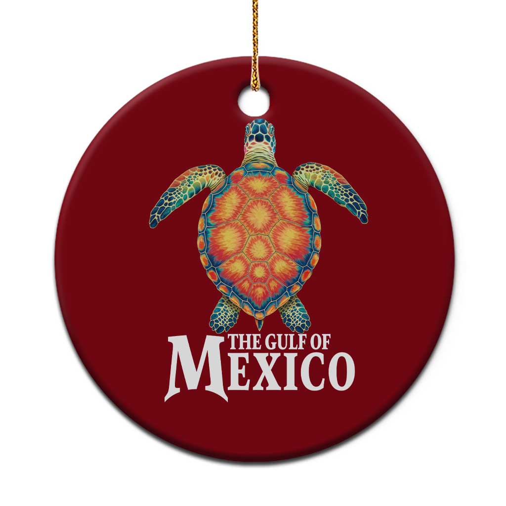The Gulf Of Mexico Ceramic Ornament Sea Turtle Graphic Forever Never Forget - Wonder Print Shop