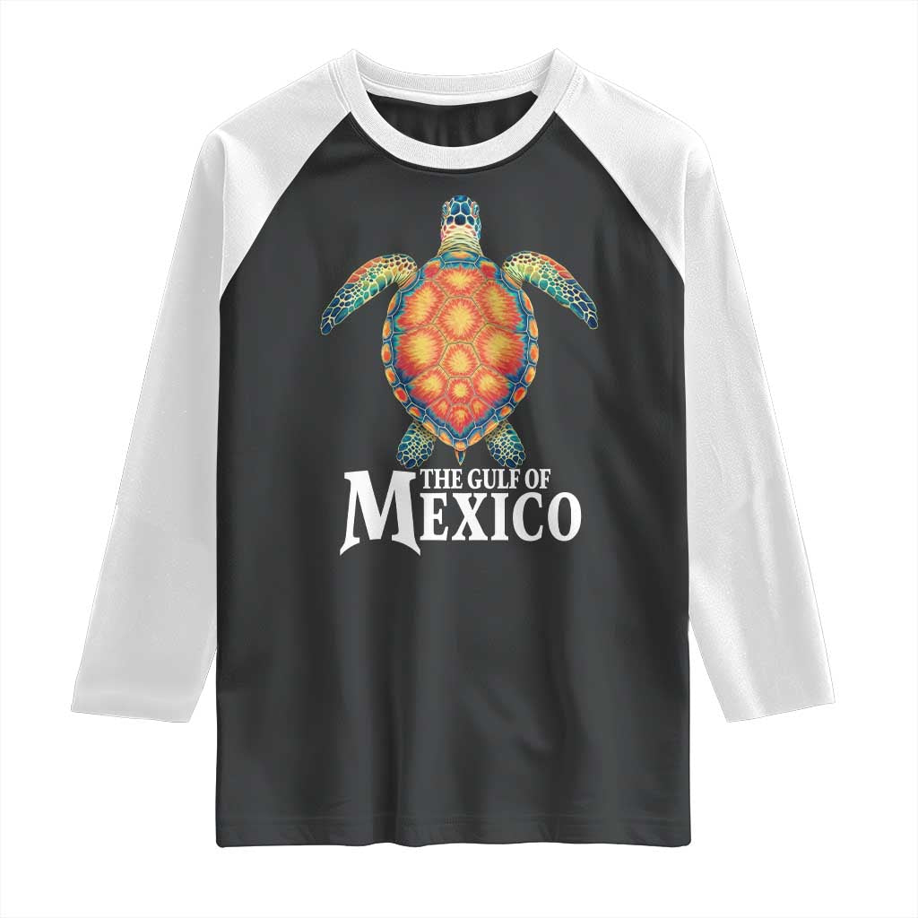 The Gulf Of Mexico Raglan Shirt Sea Turtle Graphic Forever Never Forget