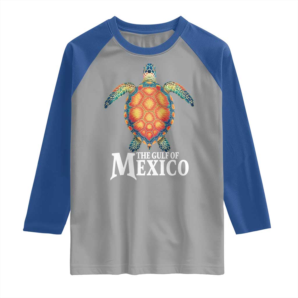 The Gulf Of Mexico Raglan Shirt Sea Turtle Graphic Forever Never Forget