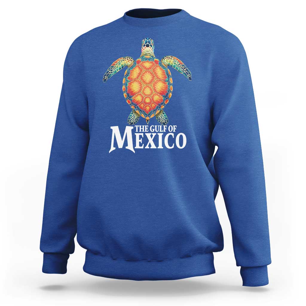 The Gulf Of Mexico Sweatshirt Sea Turtle Graphic Forever Never Forget