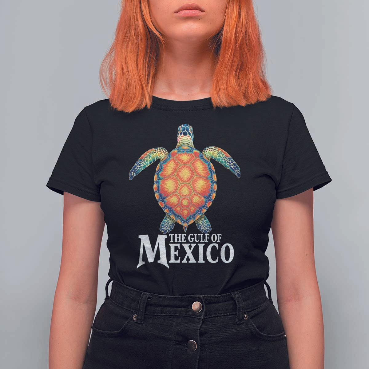 The Gulf Of Mexico T Shirt For Women Sea Turtle Graphic Forever Never Forget