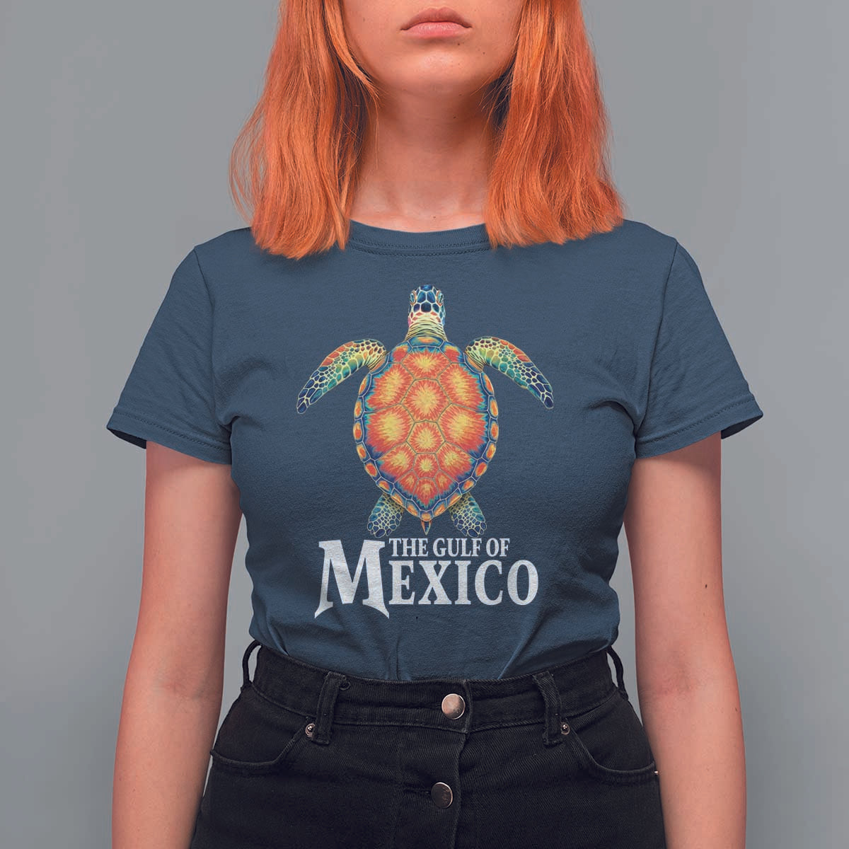 The Gulf Of Mexico T Shirt For Women Sea Turtle Graphic Forever Never Forget