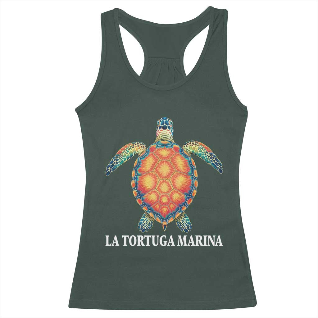 La Tortuga Marina Racerback Tank Top Sea Turtle Gulf Of Mexico Forever