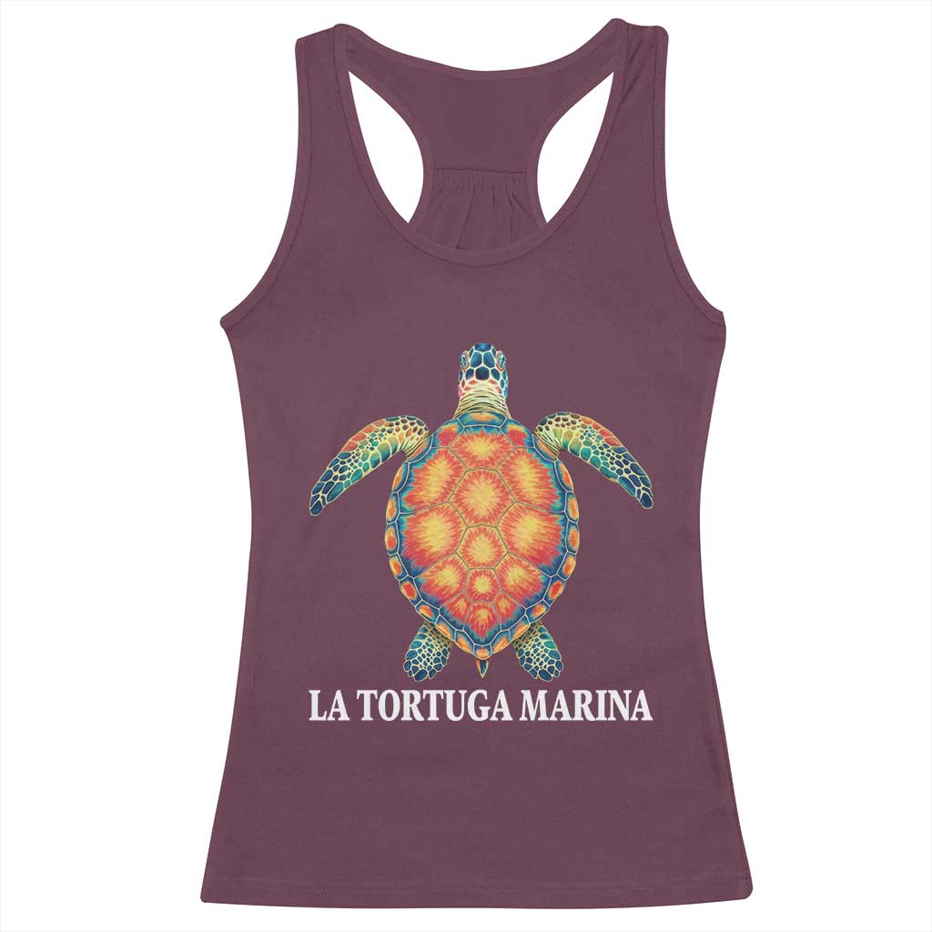 La Tortuga Marina Racerback Tank Top Sea Turtle Gulf Of Mexico Forever